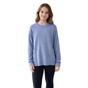 The Commons Kids Blue Knit Sweater Pullover Mock Neck Size L 12 14‎ 0245
